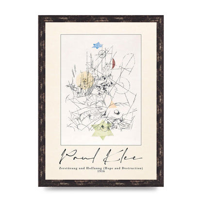 Paul Klee ZerstÃ¶rung Und Hoffnung Hope And Destruction 1916 Art For The Home - A3 framed