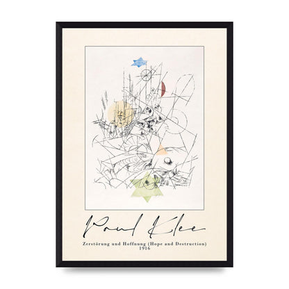 Paul Klee ZerstÃ¶rung Und Hoffnung Hope And Destruction 1916 Art For The Home - A3 framed