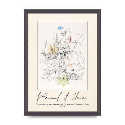 Paul Klee ZerstÃ¶rung Und Hoffnung Hope And Destruction 1916 Art For The Home - A3 framed