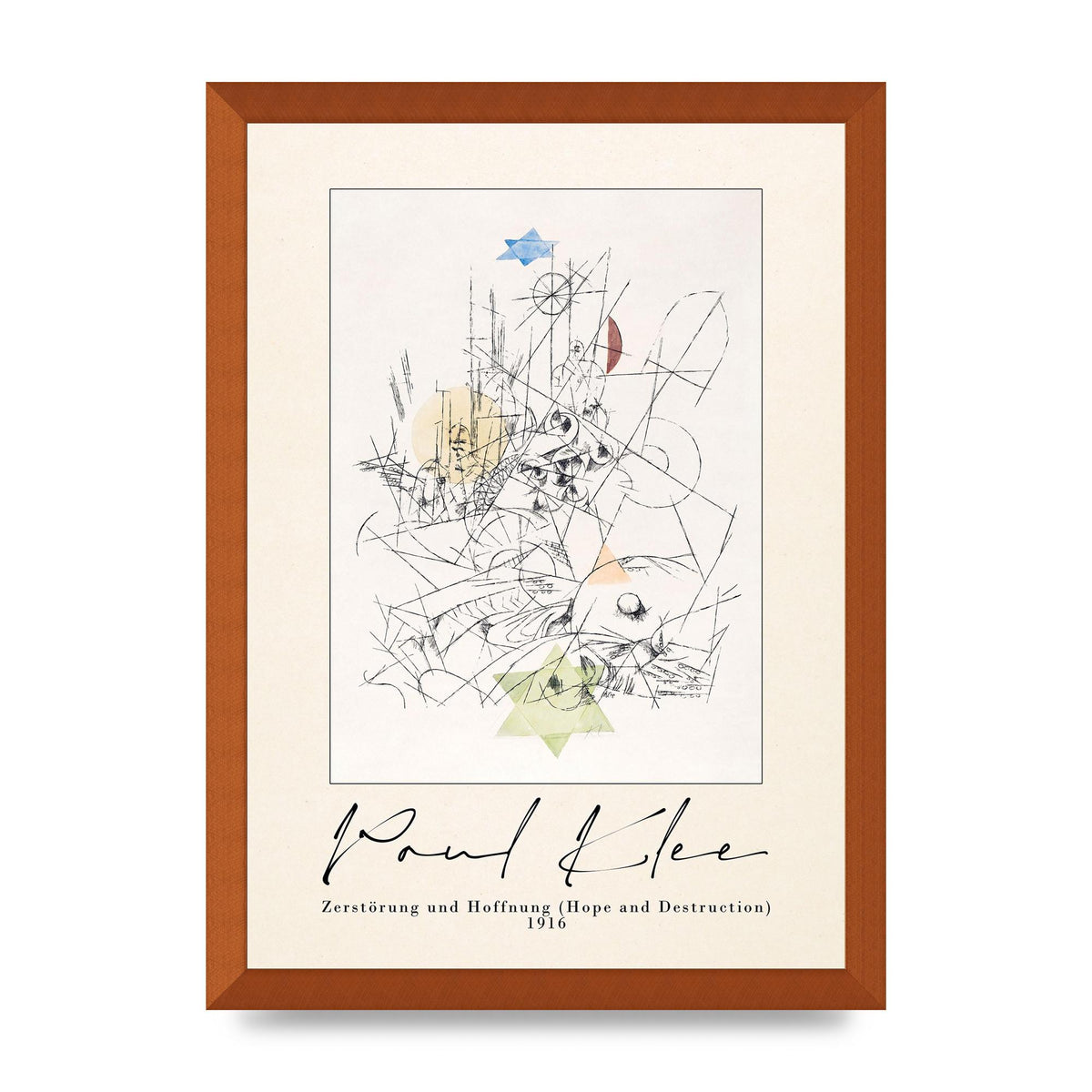 Paul Klee ZerstÃ¶rung Und Hoffnung Hope And Destruction 1916 Art For The Home - A3 framed