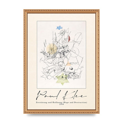 Paul Klee ZerstÃ¶rung Und Hoffnung Hope And Destruction 1916 Art For The Home - A3 framed