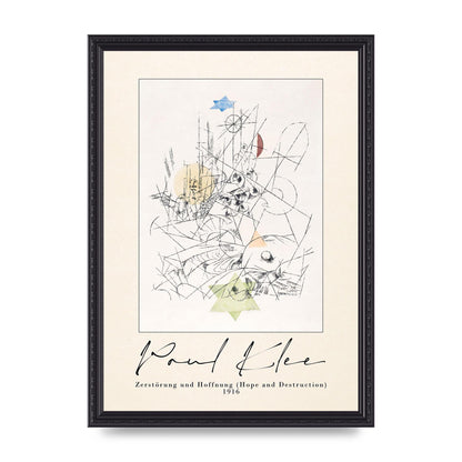 Paul Klee ZerstÃ¶rung Und Hoffnung Hope And Destruction 1916 Art For The Home - A3 framed