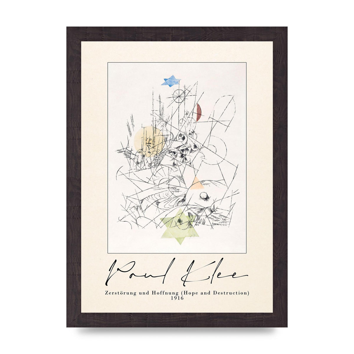 Paul Klee ZerstÃ¶rung Und Hoffnung Hope And Destruction 1916 Art For The Home - A4 framed