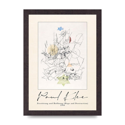 Paul Klee ZerstÃ¶rung Und Hoffnung Hope And Destruction 1916 Art For The Home - A4 framed