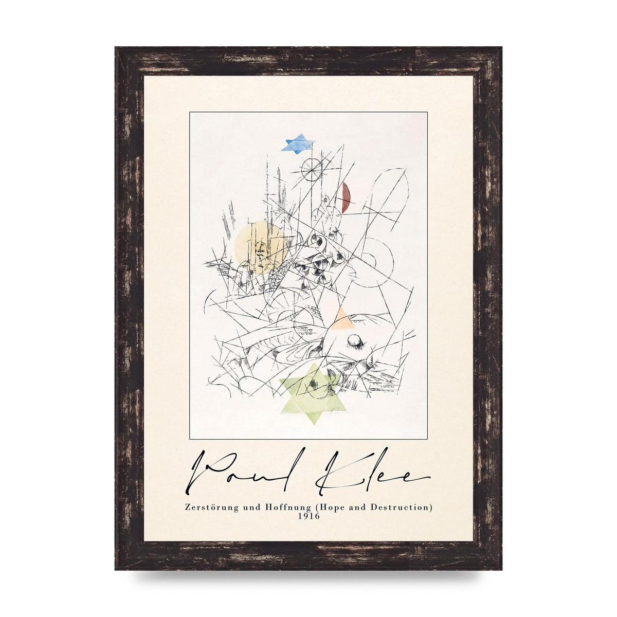 Paul Klee ZerstÃ¶rung Und Hoffnung Hope And Destruction 1916 Art For The Home - A4 framed