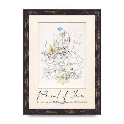 Paul Klee ZerstÃ¶rung Und Hoffnung Hope And Destruction 1916 Art For The Home - A4 framed