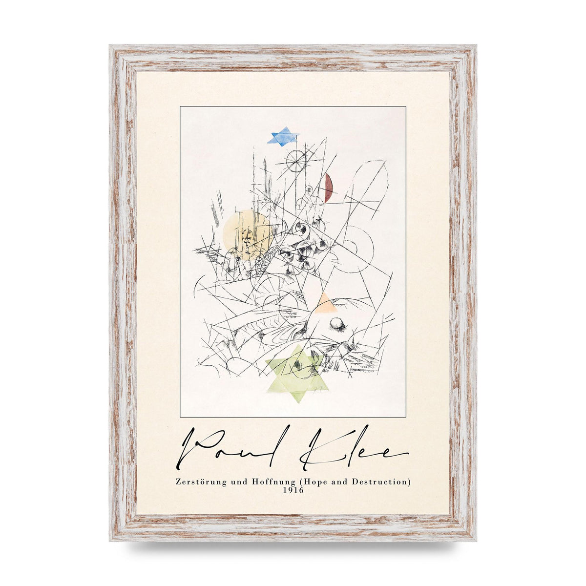 Paul Klee ZerstÃ¶rung Und Hoffnung Hope And Destruction 1916 Art For The Home - A4 framed