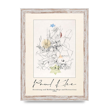 Paul Klee ZerstÃ¶rung Und Hoffnung Hope And Destruction 1916 Art For The Home - A4 framed