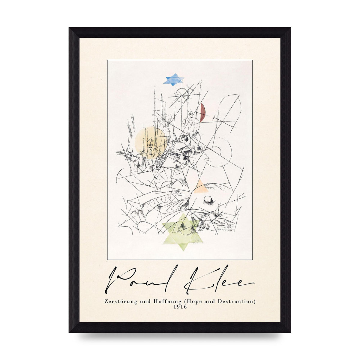 Paul Klee ZerstÃ¶rung Und Hoffnung Hope And Destruction 1916 Art For The Home - A4 framed