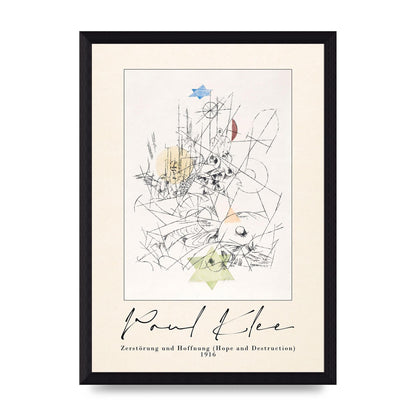 Paul Klee ZerstÃ¶rung Und Hoffnung Hope And Destruction 1916 Art For The Home - A4 framed