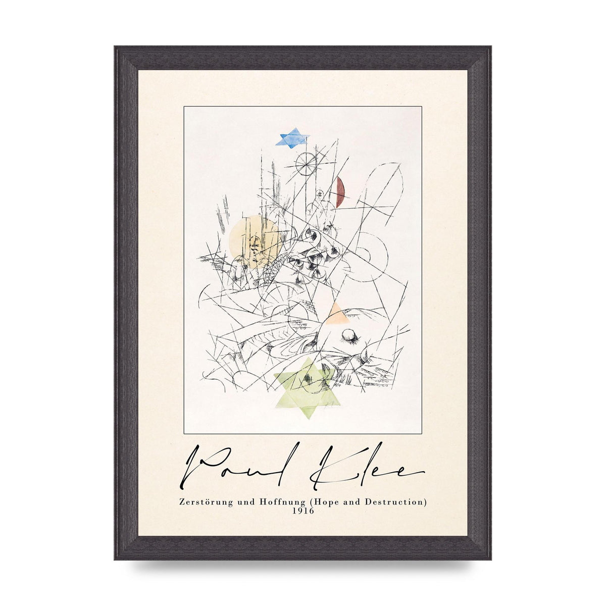 Paul Klee ZerstÃ¶rung Und Hoffnung Hope And Destruction 1916 Art For The Home - A4 framed