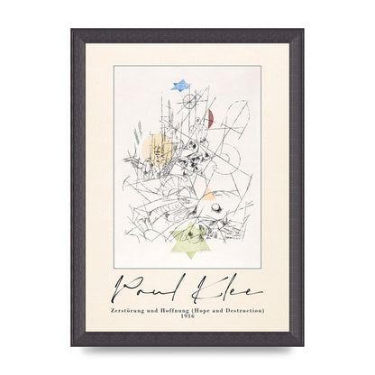 Paul Klee ZerstÃ¶rung Und Hoffnung Hope And Destruction 1916 Art For The Home - A4 framed