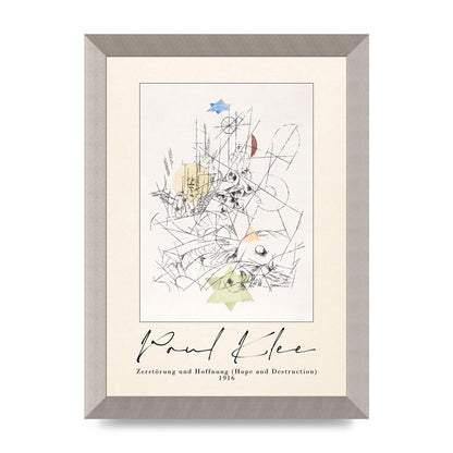 Paul Klee ZerstÃ¶rung Und Hoffnung Hope And Destruction 1916 Art For The Home - A4 framed