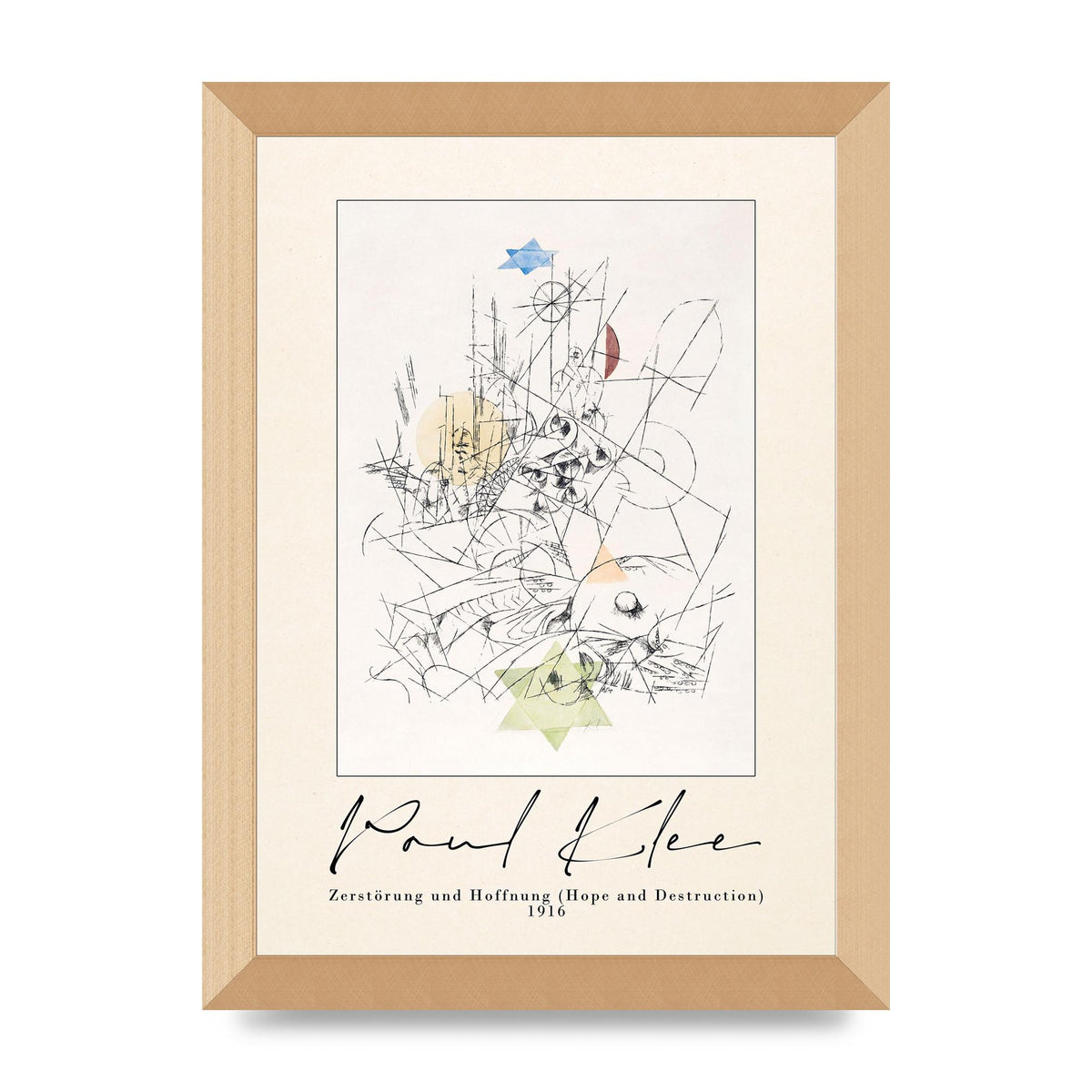 Paul Klee ZerstÃ¶rung Und Hoffnung Hope And Destruction 1916 Art For The Home - A4 framed