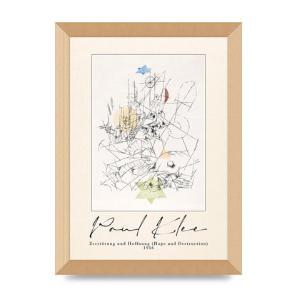 Paul Klee ZerstÃ¶rung Und Hoffnung Hope And Destruction 1916 Art For The Home - A4 framed