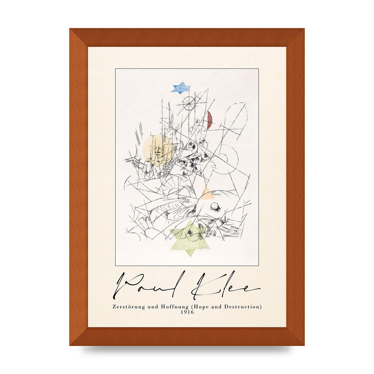 Paul Klee ZerstÃ¶rung Und Hoffnung Hope And Destruction 1916 Art For The Home - A4 framed