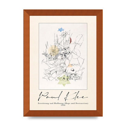 Paul Klee ZerstÃ¶rung Und Hoffnung Hope And Destruction 1916 Art For The Home - A4 framed