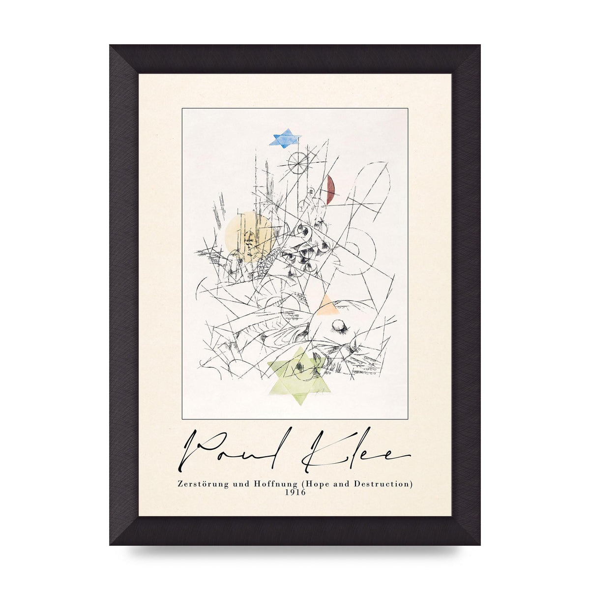 Paul Klee ZerstÃ¶rung Und Hoffnung Hope And Destruction 1916 Art For The Home - A4 framed