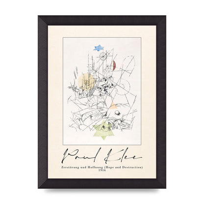 Paul Klee ZerstÃ¶rung Und Hoffnung Hope And Destruction 1916 Art For The Home - A4 framed