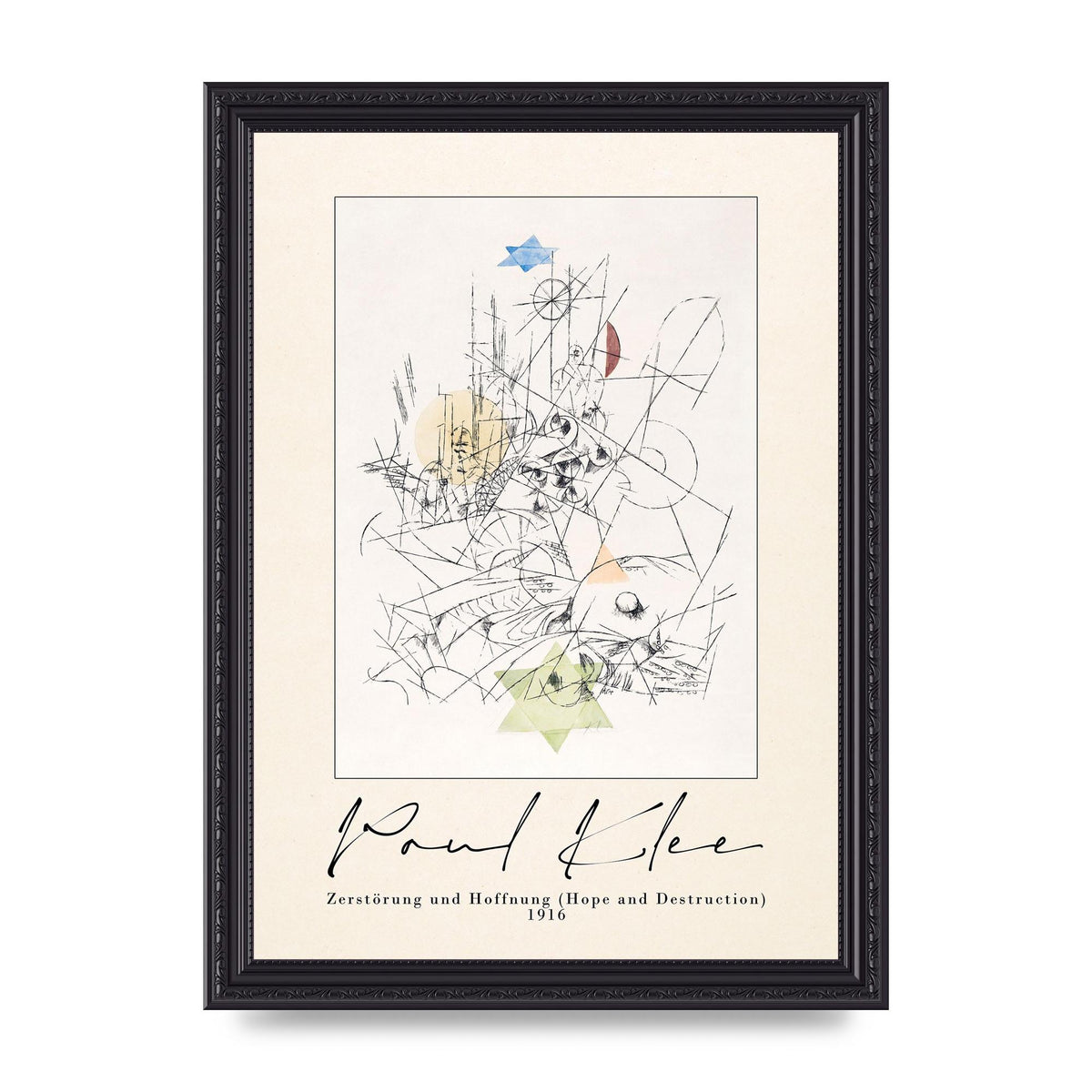 Paul Klee ZerstÃ¶rung Und Hoffnung Hope And Destruction 1916 Art For The Home - A4 framed