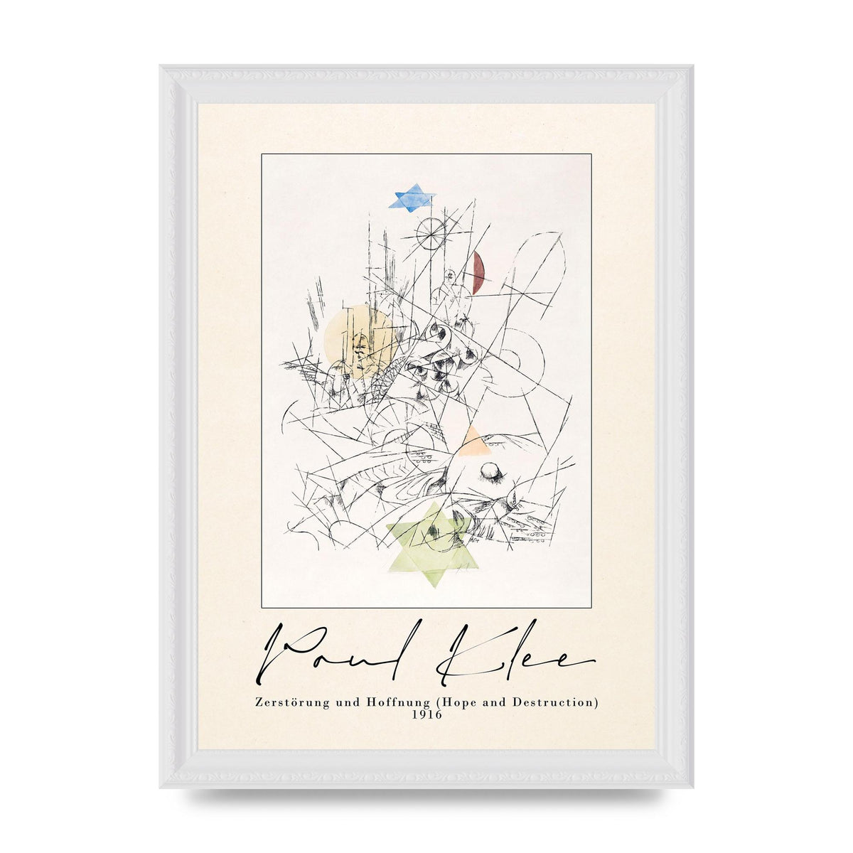 Paul Klee ZerstÃ¶rung Und Hoffnung Hope And Destruction 1916 Art For The Home - A4 framed
