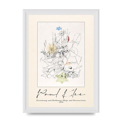 Paul Klee ZerstÃ¶rung Und Hoffnung Hope And Destruction 1916 Art For The Home - A4 framed