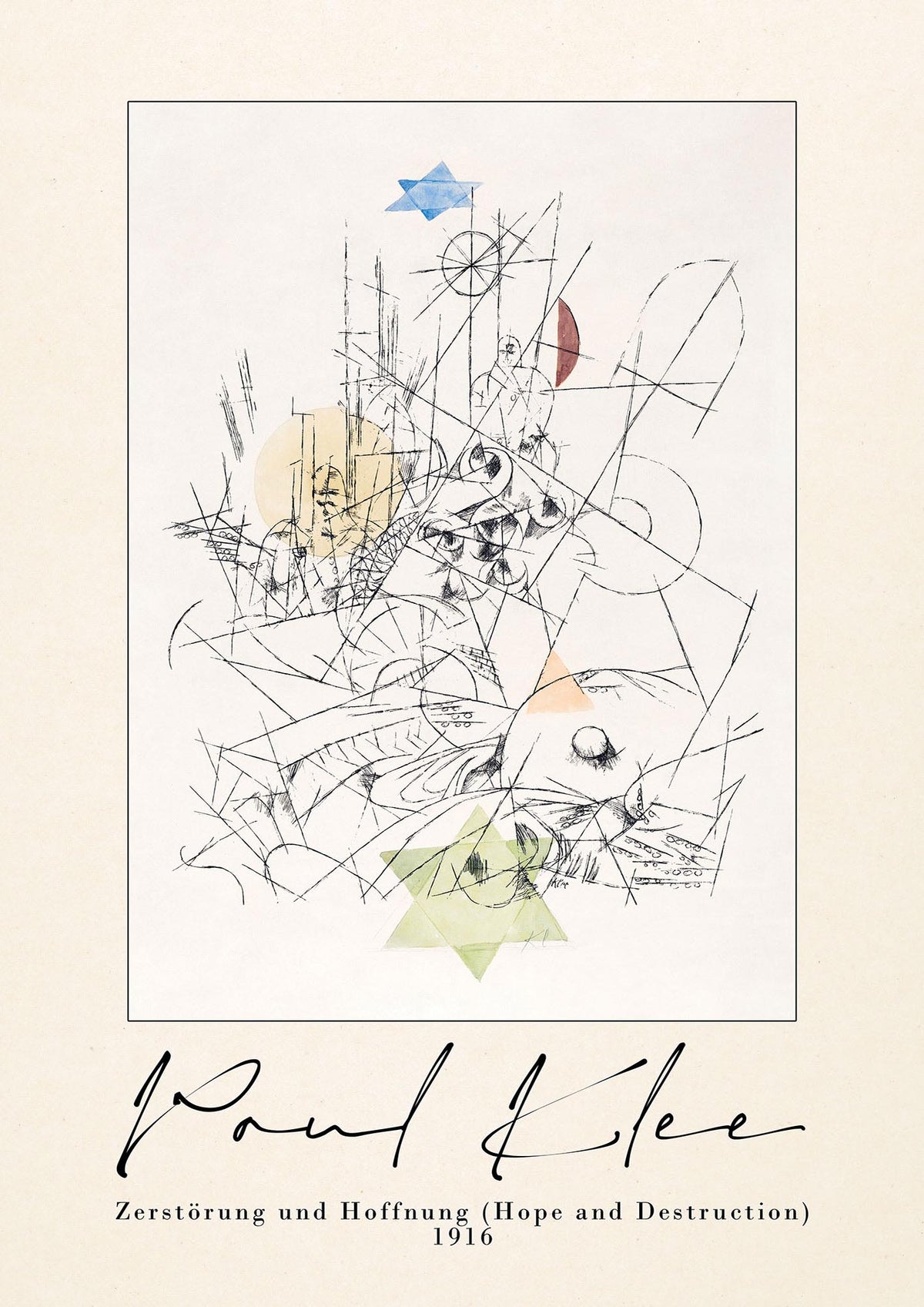 Paul Klee ZerstÃ¶rung Und Hoffnung Hope And Destruction 1916 Art For The Home - detail
