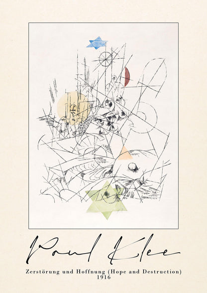 Paul Klee ZerstÃ¶rung Und Hoffnung Hope And Destruction 1916 Art For The Home - detail