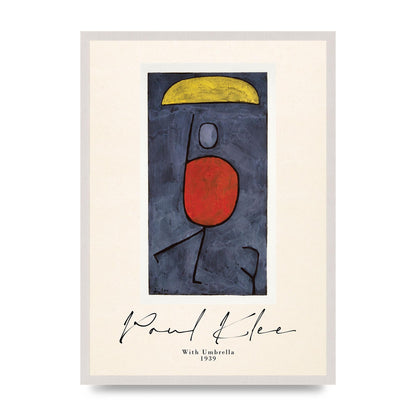 Paul Klee With Umbrella 1939 Printed Poster - A2 framed