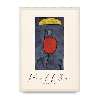 Paul Klee With Umbrella 1939 Printed Poster - A2 framed