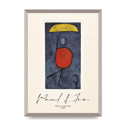 Paul Klee With Umbrella 1939 Printed Poster - A2 framed