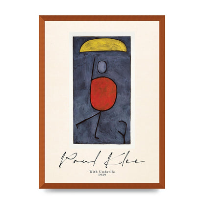 Paul Klee With Umbrella 1939 Printed Poster - A2 framed