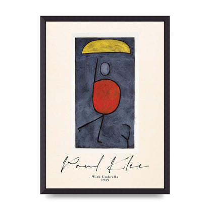 Paul Klee With Umbrella 1939 Printed Poster - A2 framed