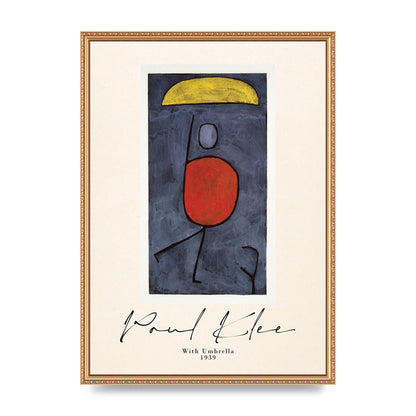 Paul Klee With Umbrella 1939 Printed Poster - A2 framed