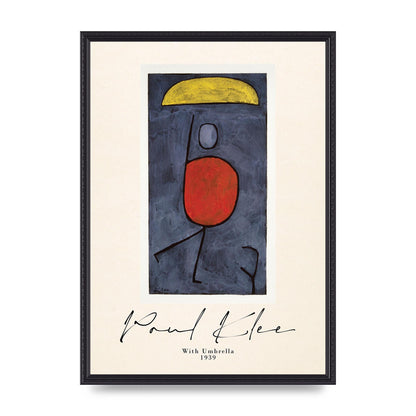 Paul Klee With Umbrella 1939 Printed Poster - A2 framed