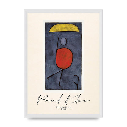 Paul Klee With Umbrella 1939 Printed Poster - A2 framed