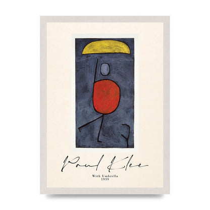 Paul Klee With Umbrella 1939 Printed Poster - A3 framed