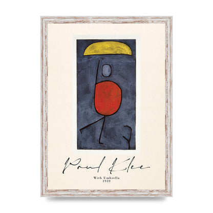 Paul Klee With Umbrella 1939 Printed Poster - A3 framed