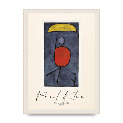 Paul Klee With Umbrella 1939 Printed Poster - A3 framed