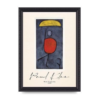 Paul Klee With Umbrella 1939 Printed Poster - A4 framed