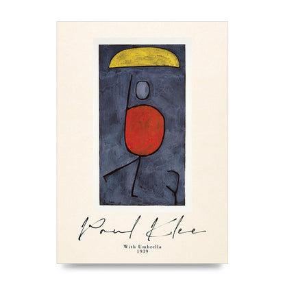 Paul Klee With Umbrella 1939 Printed Poster - unframed print
