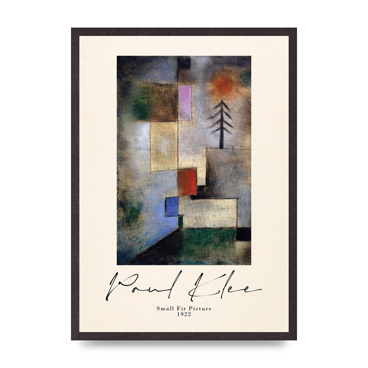Paul Klee Small Fir Picture 1922 Wall Art - A2 framed