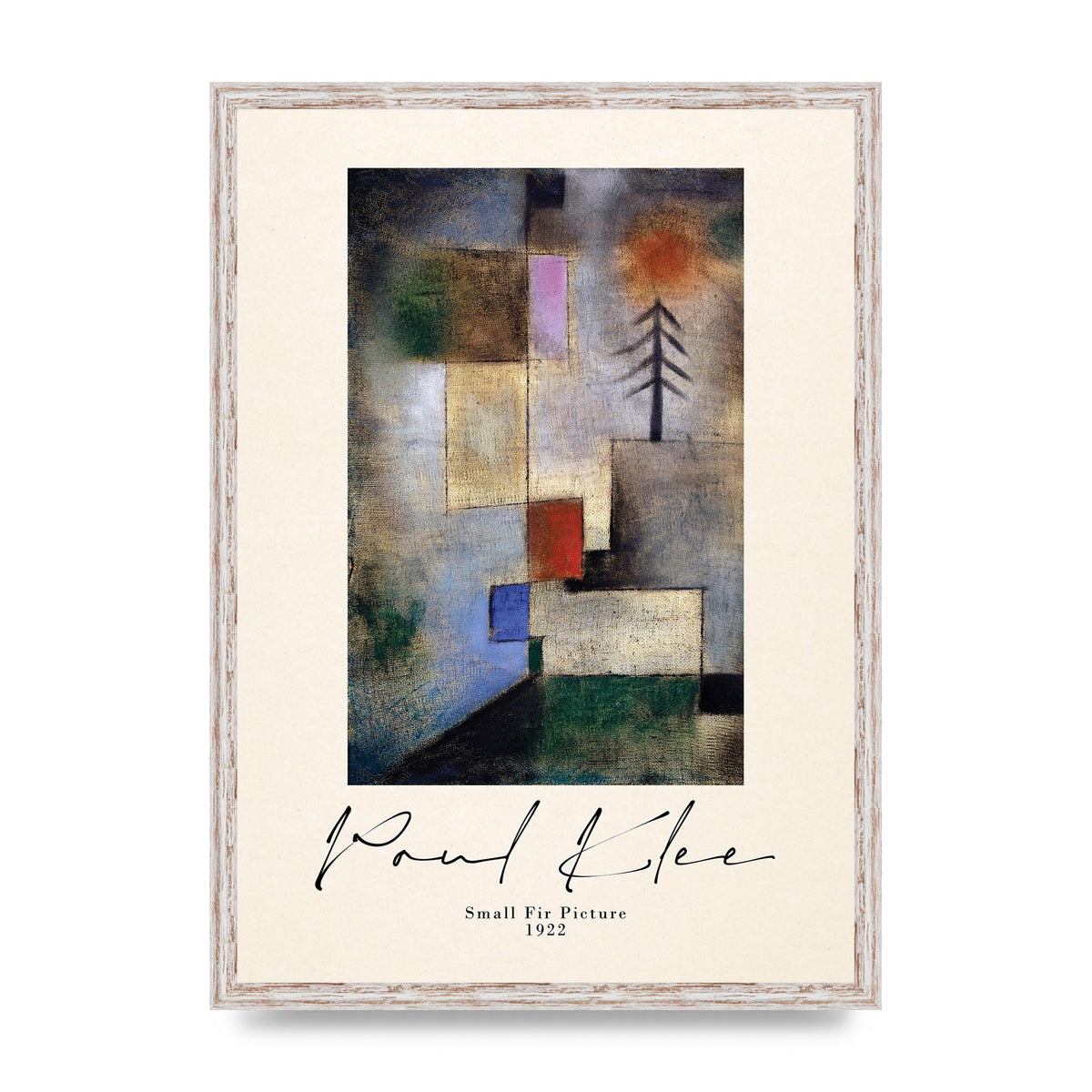 Paul Klee Small Fir Picture 1922 Wall Art - A2 framed