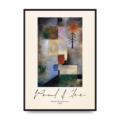 Paul Klee Small Fir Picture 1922 Wall Art - A2 framed
