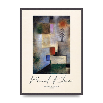 Paul Klee Small Fir Picture 1922 Wall Art - A2 framed