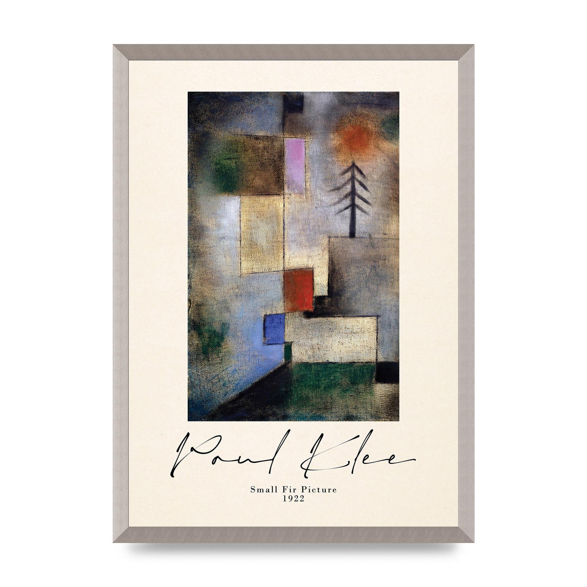 Paul Klee Small Fir Picture 1922 Wall Art - A2 framed