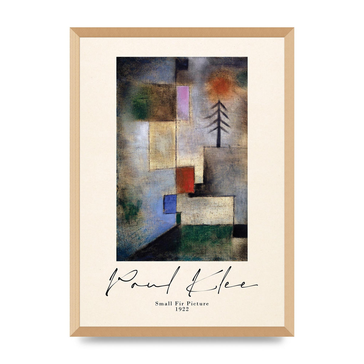 Paul Klee Small Fir Picture 1922 Wall Art - A2 framed