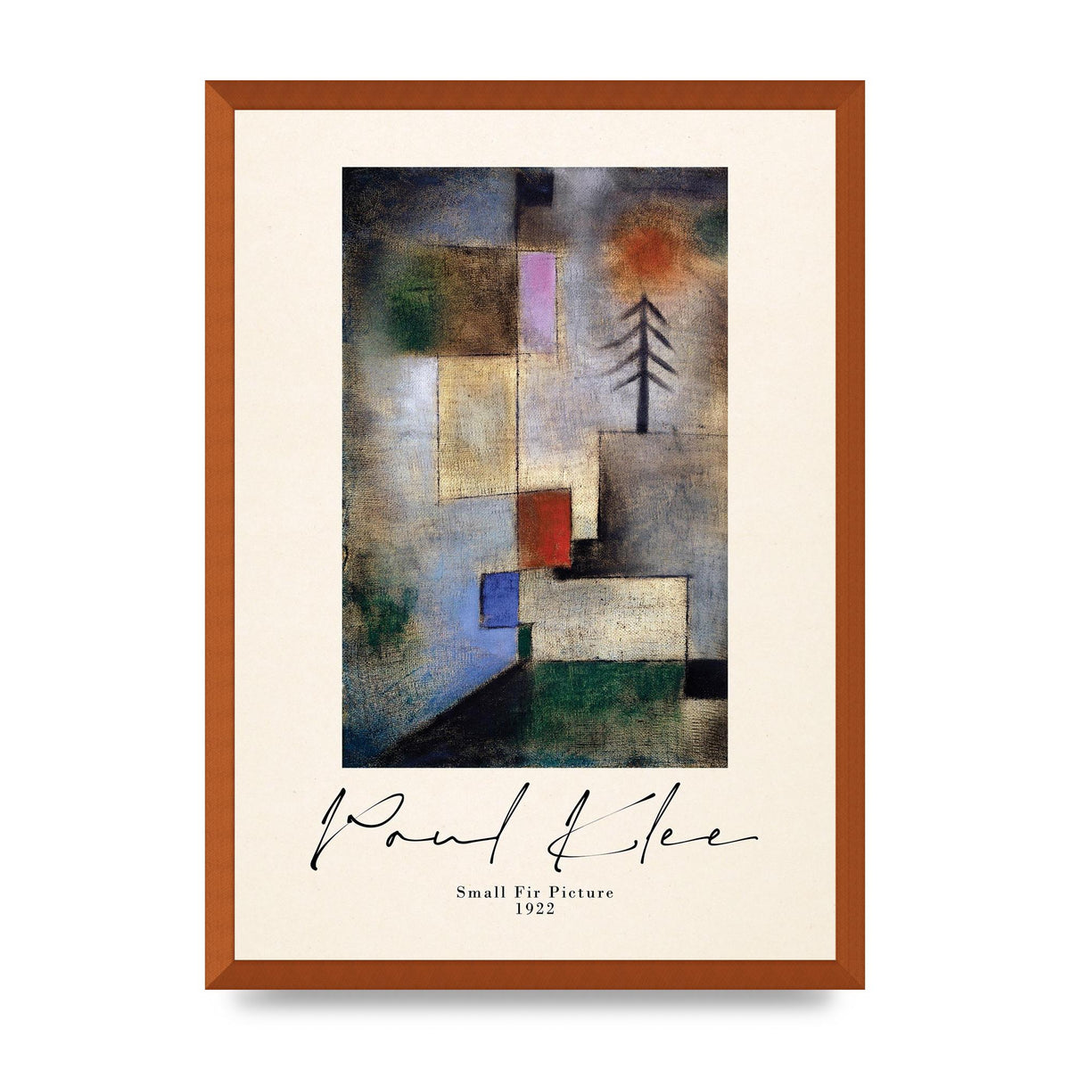 Paul Klee Small Fir Picture 1922 Wall Art - A2 framed