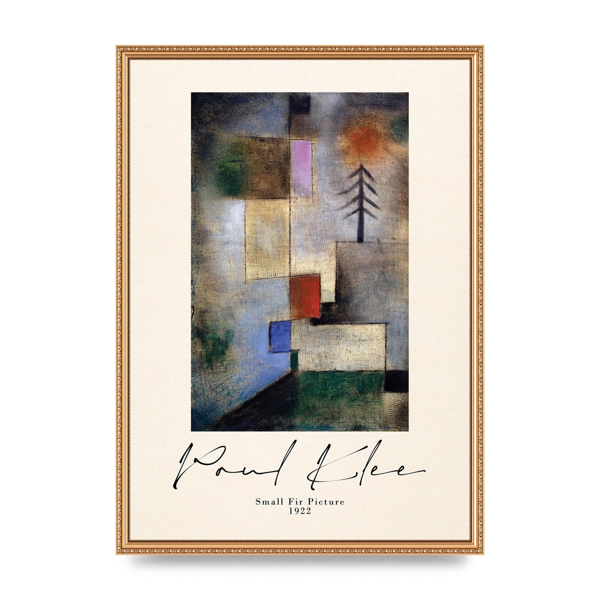 Paul Klee Small Fir Picture 1922 Wall Art - A2 framed