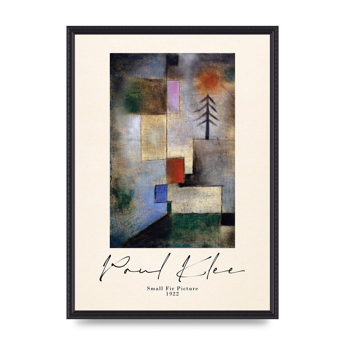 Paul Klee Small Fir Picture 1922 Wall Art - A2 framed